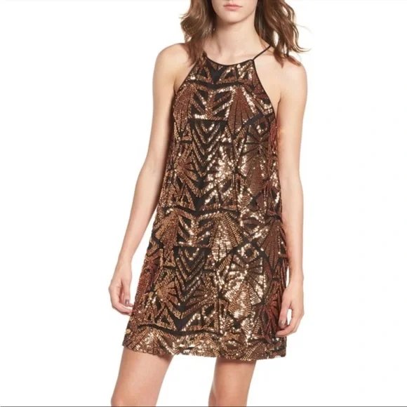 Everly Dresses | Nye Perfect Party Dress Everly Gold Sequin | Color: Black/Gold | Size: S | Kyfisher326's Closet